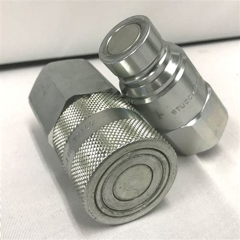 flat face skid steer hydralic connectors|flat face hydraulic couplers.